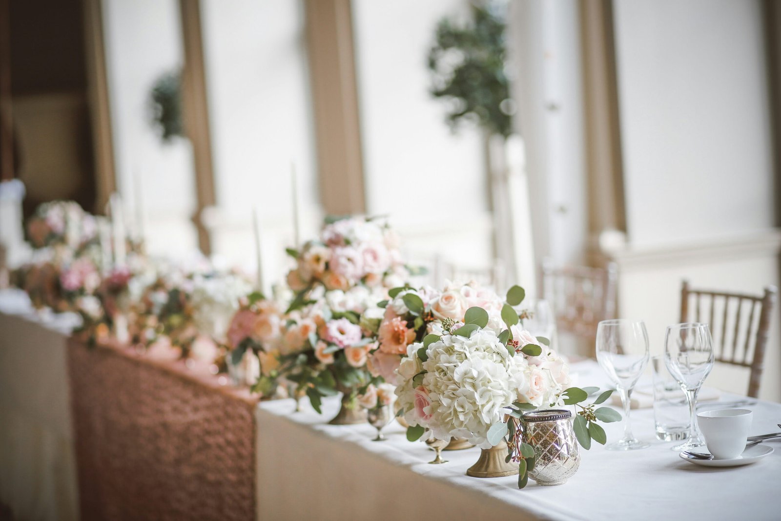 Event table setup at Van Es Camp